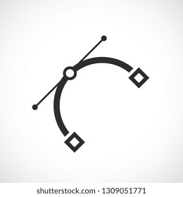 Vector curve line icon on white background