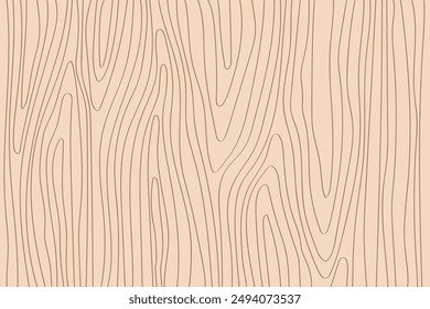 Vector curve lines wood grain pattern and background.
