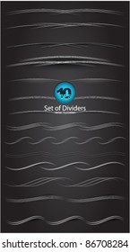 Vector curve web divider set