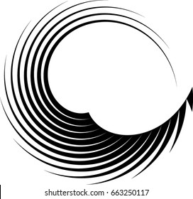 Vector Curved Lines . Design Element . Black Painted Stroke . Used as Banner . Template , Logo .