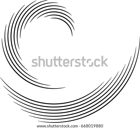 Vector Curved Lines Design Element Black Stock Vector (Royalty Free