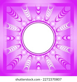 vector curved lines and geometric shapes in pink and purple colors
