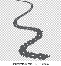 Winding Road Isolated Transparent Special Effect Stock Vector (Royalty ...