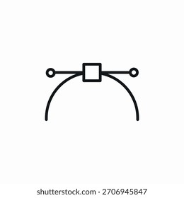 vector curves pen tool icon sign vector