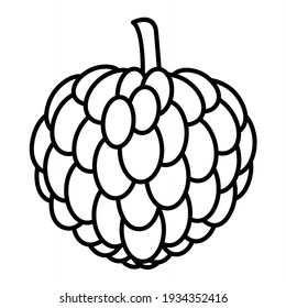 Diseño de icono de contorno de Apple para el vector
