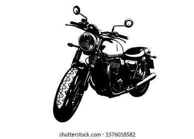 Vector Custom Bike Motorcycle Graphic Poster Illustration.