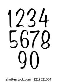 Vector custom design elegant numbers
