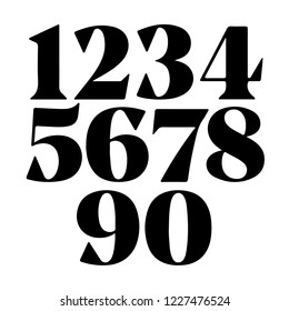 Vector Custom Design Elegant Numbers