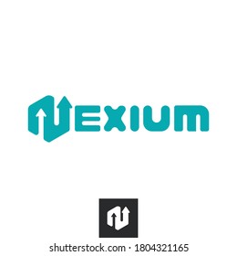 Vector Custom Font and Stylized Letter N Logo.