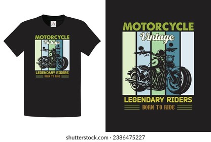 
Vektorgrafik-T-Shirt-Vorlage für benutzerdefinierte Motorräder