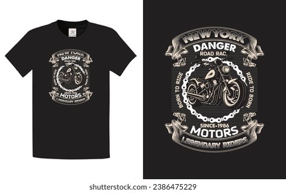 vector custom motorcycle t-shirt template design