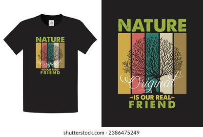 vector custom nature t-shirt template design
