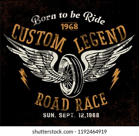 vector custom racing print and wings wheels