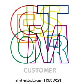 Vector customer. Broken text