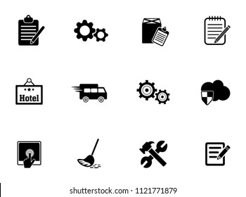 Vector customer center and service support icons set - repair tool illustrations