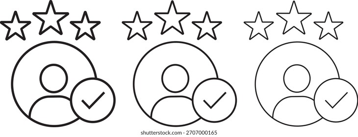 Vector of customer feedback icons illustration ,outline and filled vector symbol, Line Art Style for Design collection,

