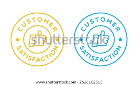 Vector Customer Satisfaction Badge Label