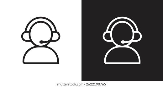 Vector Customer Service Icon Black And White