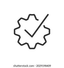 Icono de línea de servicio al cliente vectorial. Símbolo con estilo de contorno de moda. Ilustración vectorial aislada en un fondo blanco. 