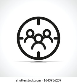 Vector customer target icon symbol