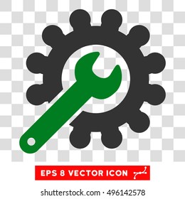 Vector Customization EPS vector icon. Illustration style is flat iconic bicolor green and gray symbol on a transparent background.