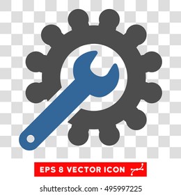 Vector Customization EPS vector pictogram. Illustration style is flat iconic bicolor cobalt and gray symbol on a transparent background.