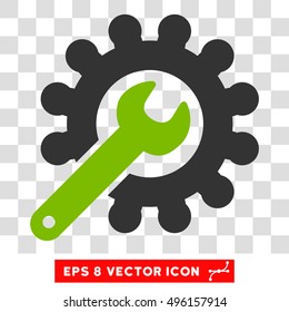Vector Customization EPS vector pictogram. Illustration style is flat iconic bicolor eco green and gray symbol on a transparent background.