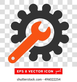 Vector Customization EPS vector pictograph. Illustration style is flat iconic bicolor orange and gray symbol on a transparent background.