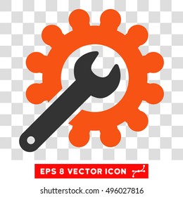 Vector Customization EPS vector pictograph. Illustration style is flat iconic bicolor gray and orange symbol on a transparent background.
