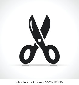 Vector cut icon black symbol