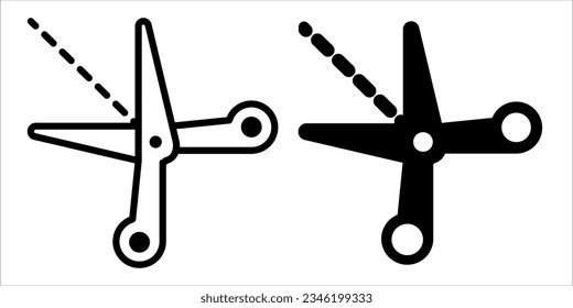 VECTOR CUT ICON IN STROKE AND FILL VERSION