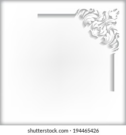 vector cut of paper corner ornament  for invitation card or other your ideas