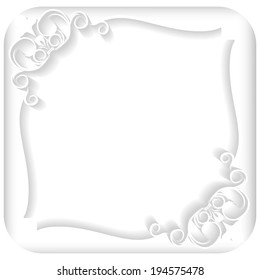 vector cut of paper corner ornament  for invitation card or other your ideas