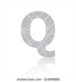 Vector cut paper font. alphabet vector