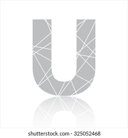 Vector cut paper font. alphabet vector