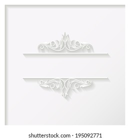 vector cut of paper  ornament  for invitation card or other your ideas