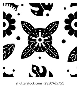 vector cute abstracs pattern flower illustration isolated