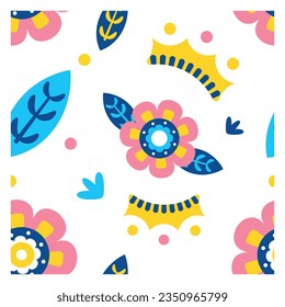 vector cute abstracs pattern flower illustration isolated