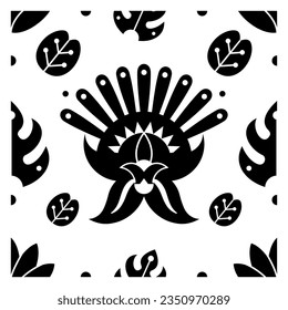 vector cute abstracs pattern flower illustration isolated