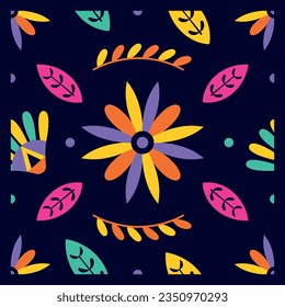 vector cute abstracs pattern flower illustration isolated