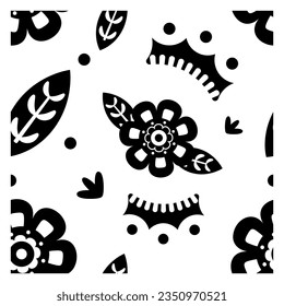 vector cute abstracs pattern flower illustration isolated
