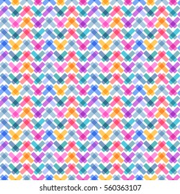 Vector cute abstract geometric bricks seamless pattern background