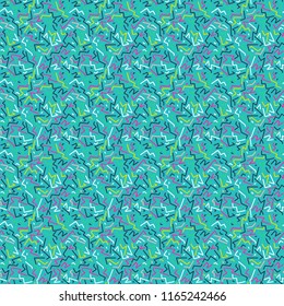 Vector cute abstract geometric lines seamless pattern background