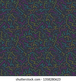 Vector cute abstract geometric lines seamless pattern background