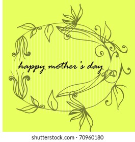 vector cute abstract greeting design for mother's day