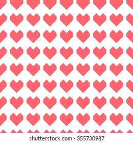 Vector cute abstract hearts seamless pattern background