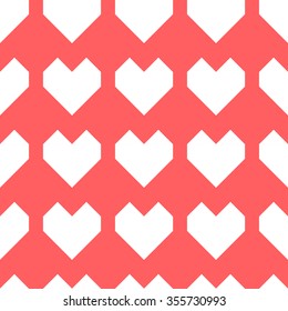 Vector cute abstract hearts seamless pattern background