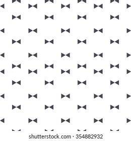 Vector Cute Abstract Hipster Bow Tie Seamless Pattern Background