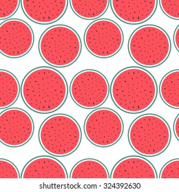 Vector cute abstract watermelon seamless pattern background