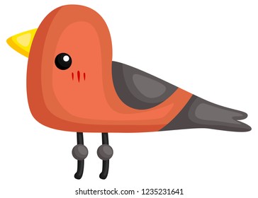 a vector of a cute and adorable bird
